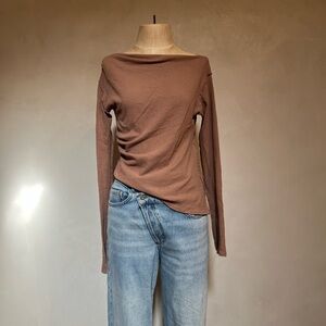 We The Free Brown Long Sleeve Tee